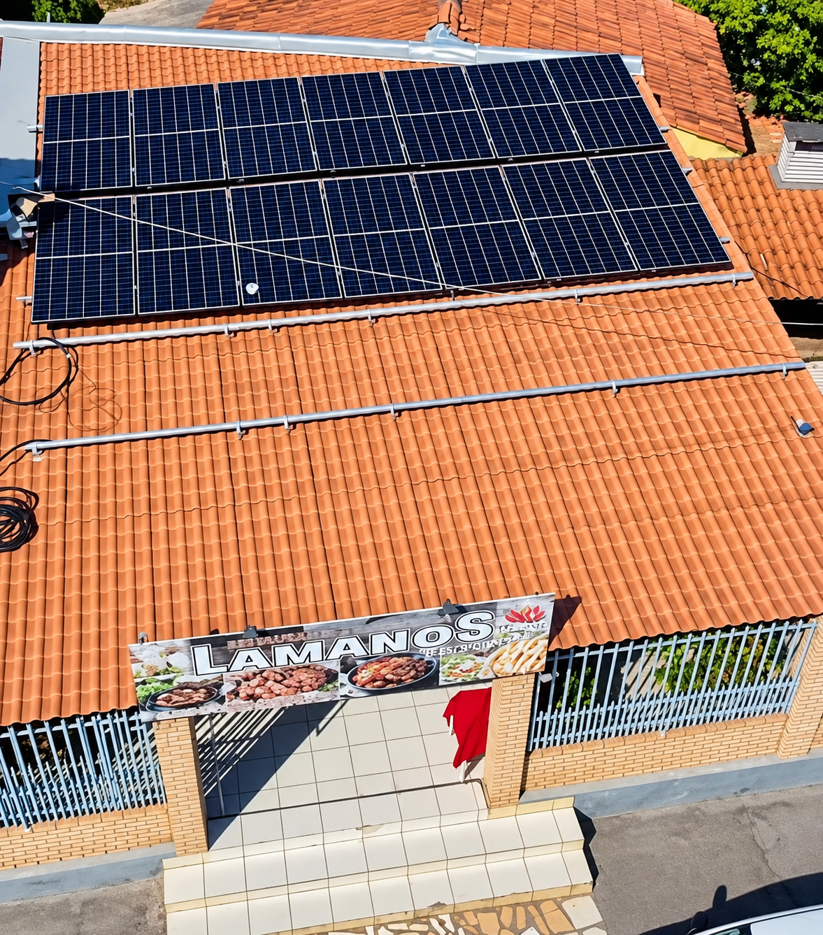Sistema de energia solar em imóvel comercial